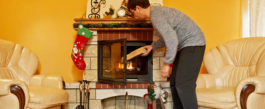 Rusted Metal Fireplace Restoration in Eloy, Arizona